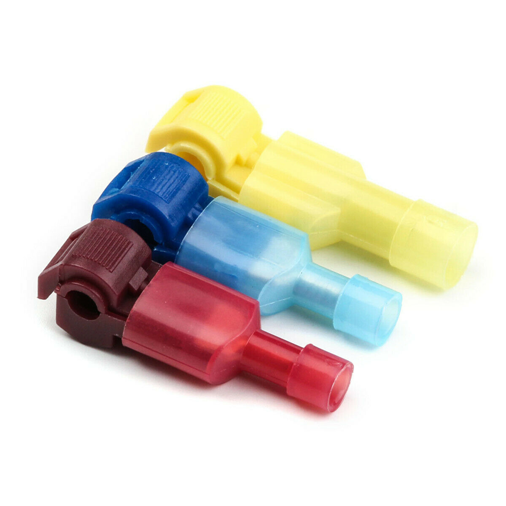 90PCS Insulated 22-10 AWG T-Taps Quick Splice Wire Terminal Connectors Combo Kit
