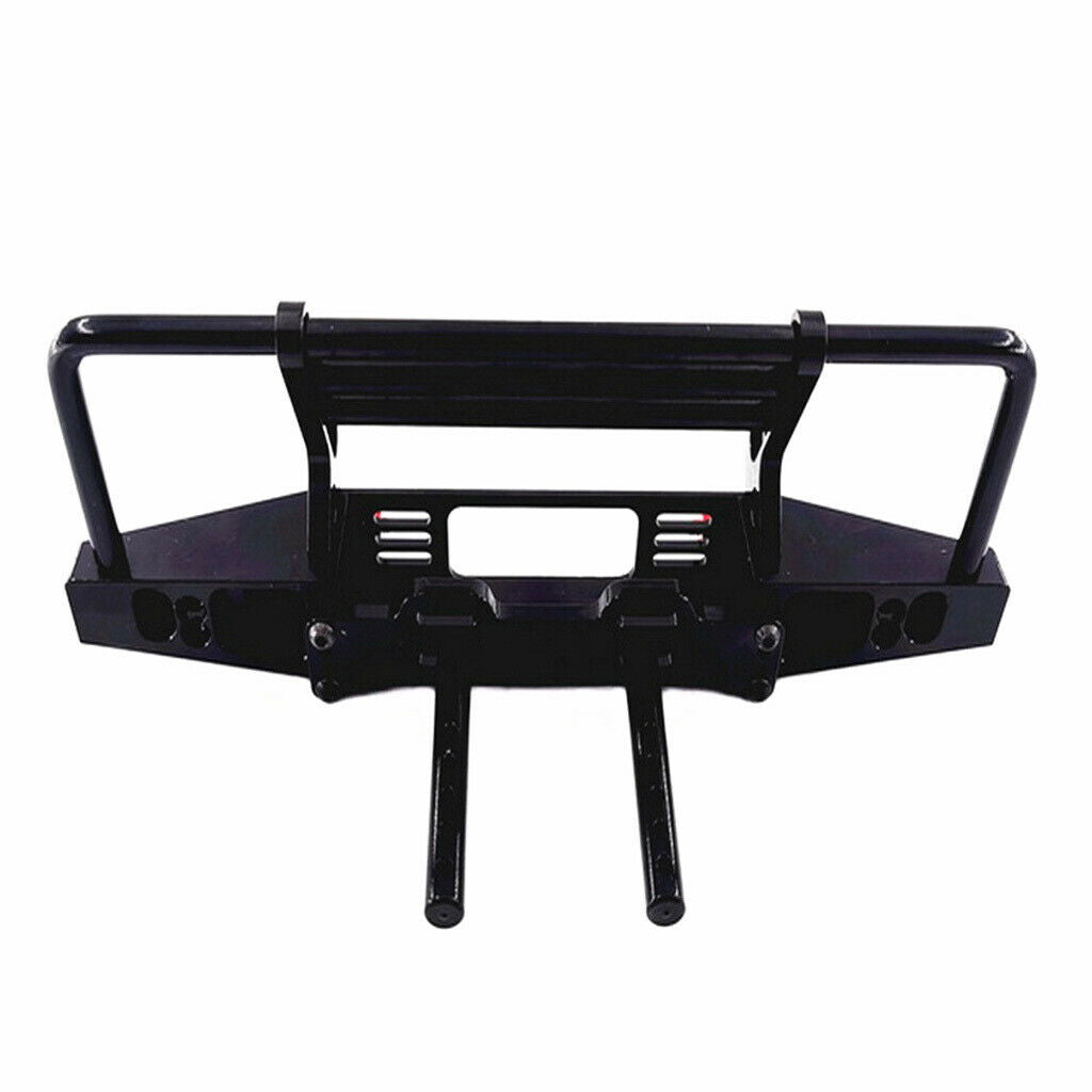 Metal Front Bumper w/ Tow Hook & Light for 1:10 SCX10 TRX4 RC Car Parts