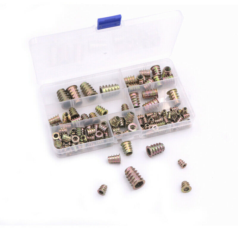 100PCS M4/M5/6/M8/10 Screw-in Thread Flange Insert Nut Bolt Fastener Connector