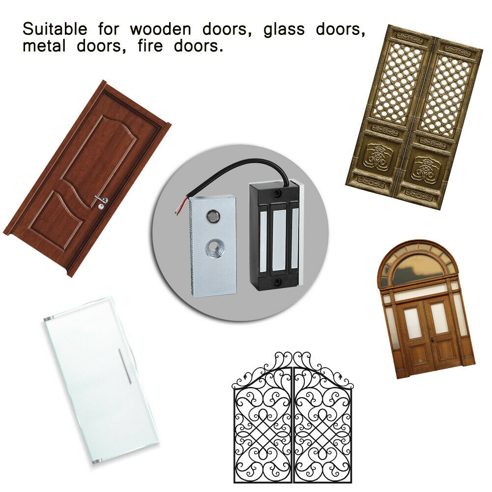 Aluminum Alloy Magnetic Electronic Door Lock Lock Gate Opener Security System
