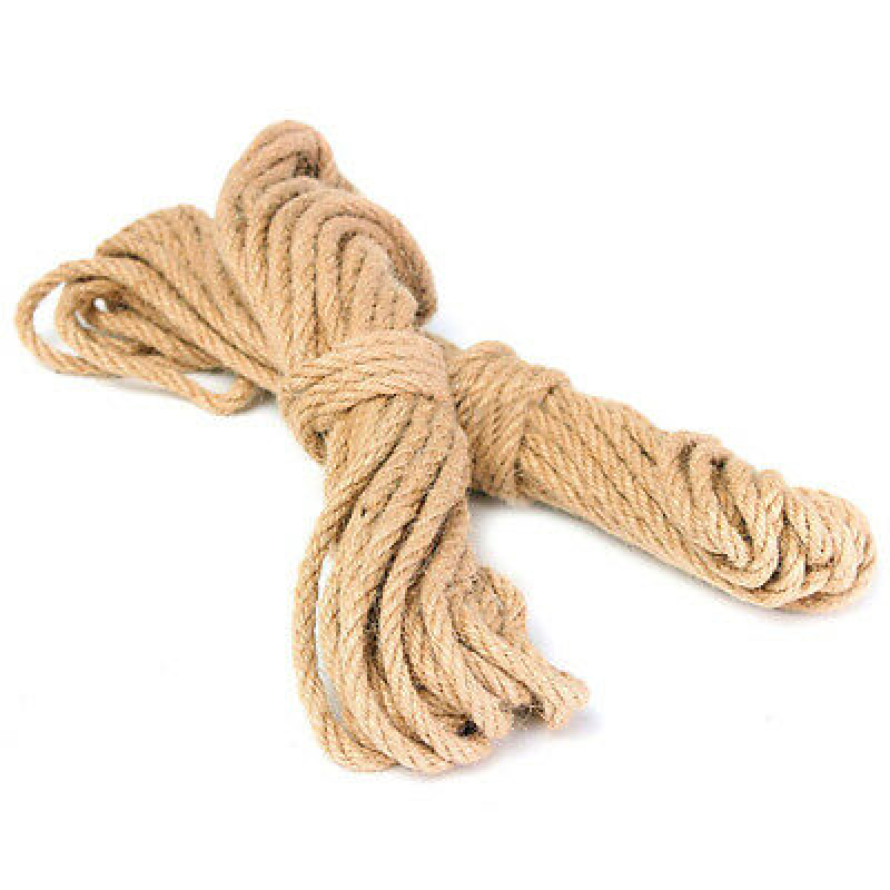 6mm Burlap Rope Twist Hemp Natural Linen Twine Jute Cord Craft String 20M