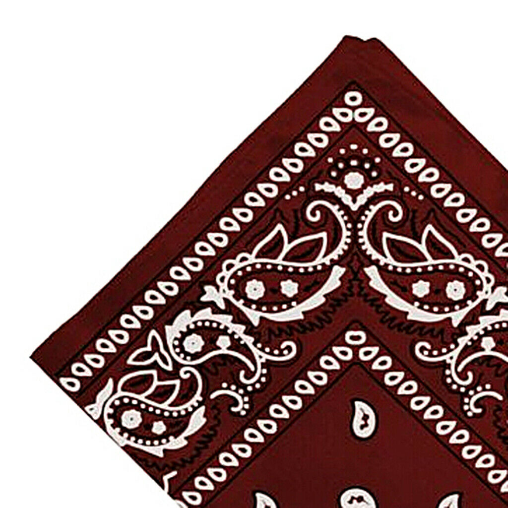 3x Unisex Cotton Paisley Print Paisley Bandana Head Wrap Neck Hair Band