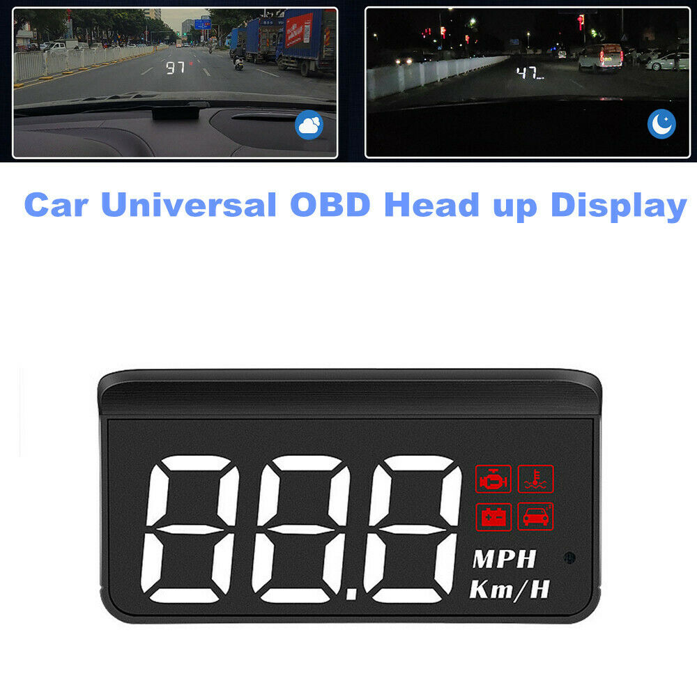 Car OBD HUD High-definition Head up Display Driving Speedometer Voltage Alarm