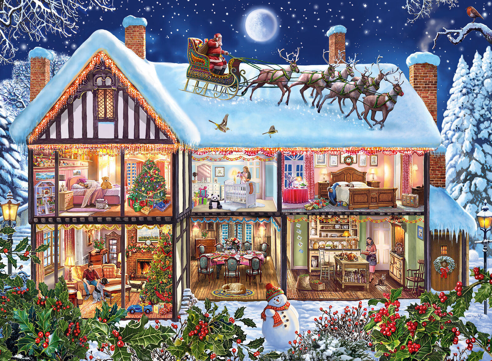 12996 Ravensburger Christmas at Home Jigsaw Puzzle XXL 100 Pieces Age 6 Years+