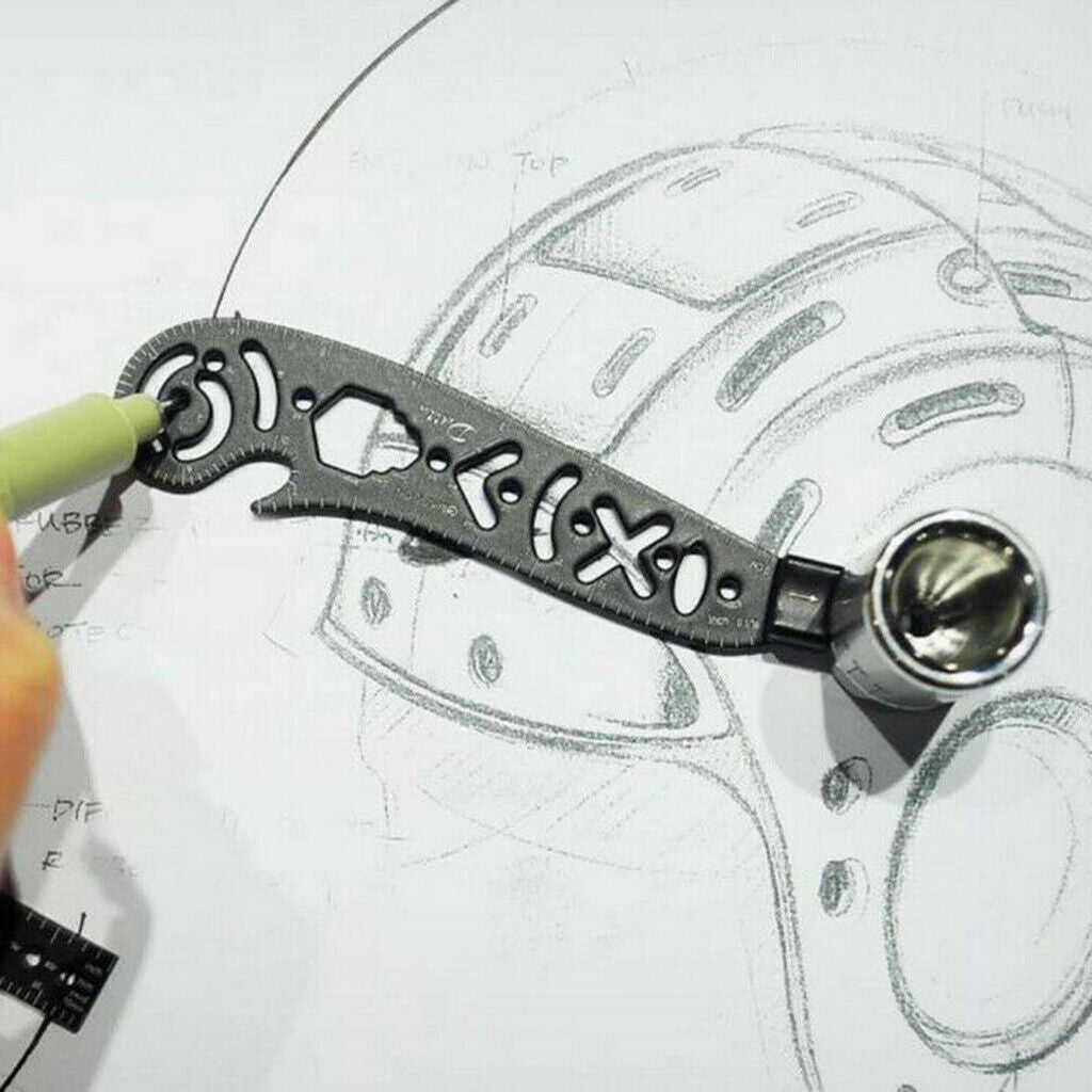 Versatile Design Curved Ruler Mini Compass for Designers Architects Students