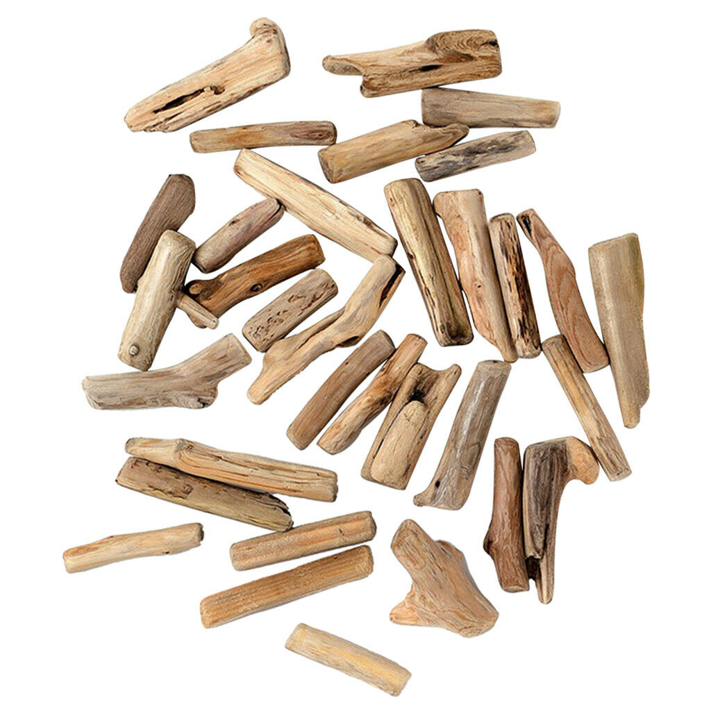 50 Pcs Natural Driftwood Wood Slices Driftwood Wood Pieces for DIY