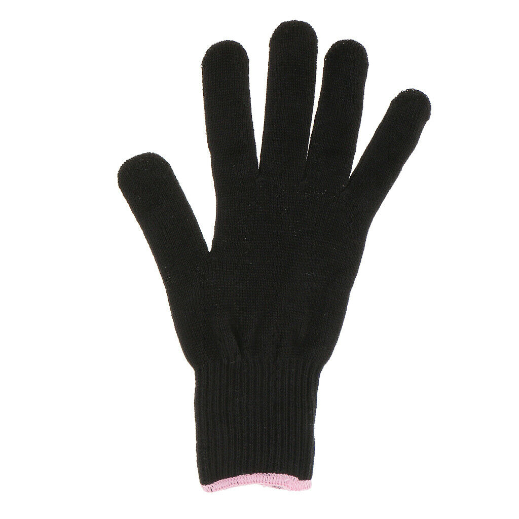1pc Hair Styling Heat Resistant Glove Flat Iron Hand Protection Mitt Black