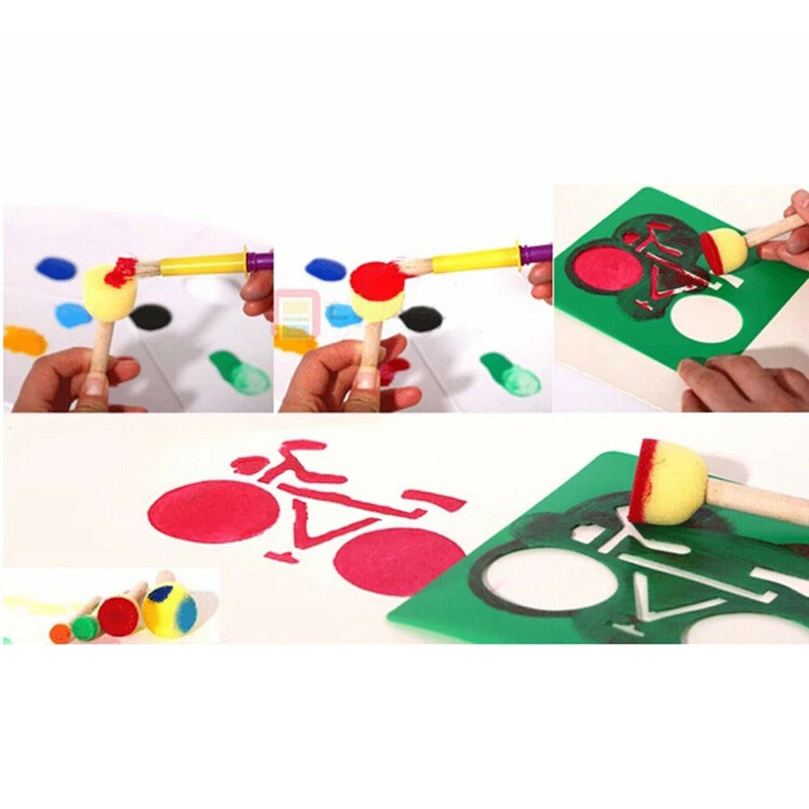 Colorful Artist Paint Brushes Set Kindergarten Drawing Kid Toddlers Gift Art
