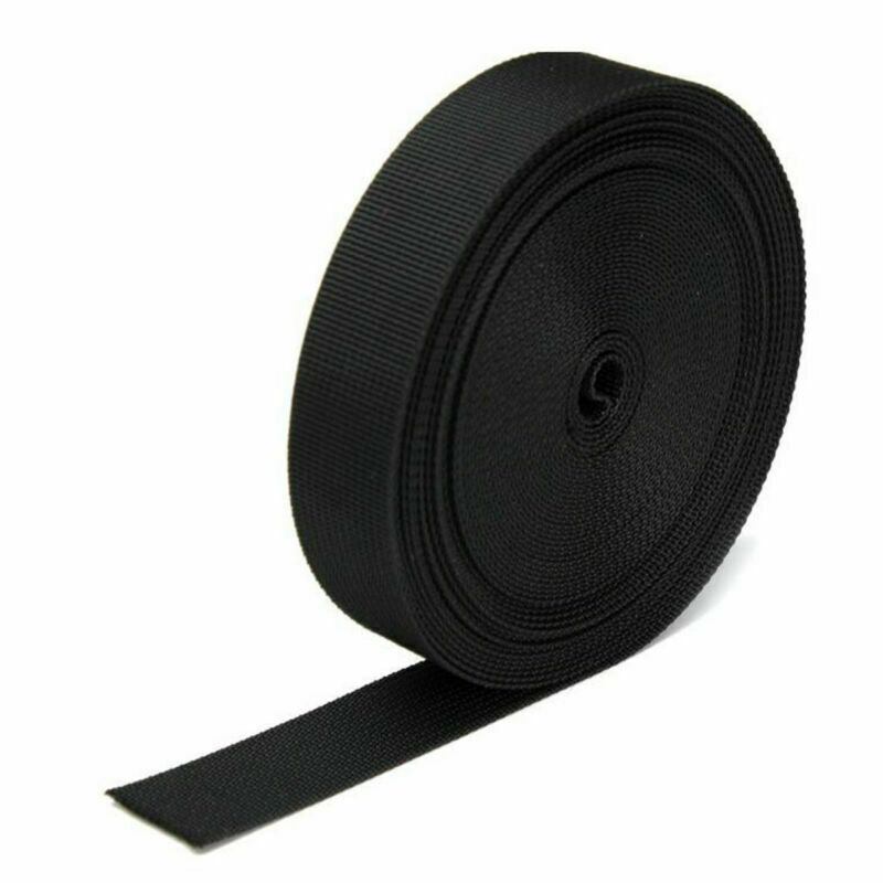1 Meter 25mm Wide Black Nylon Heavy Webbing Strap Thick Knapsack Belt