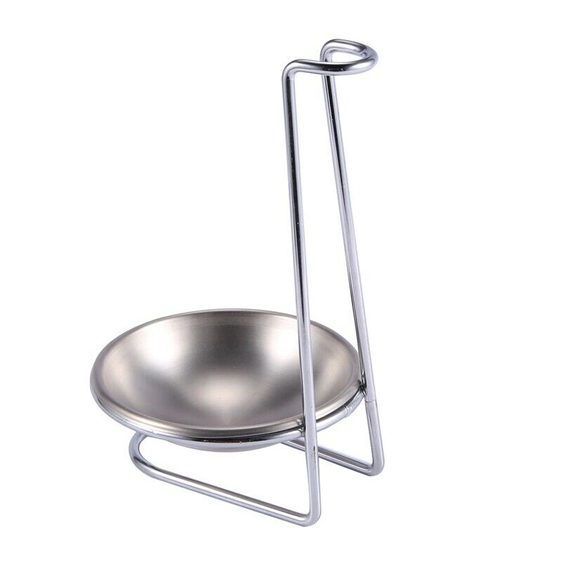 Stainless Steel Spoon Rest Holder,Long Handle Vertical Saving Soup Ladles HoldS9