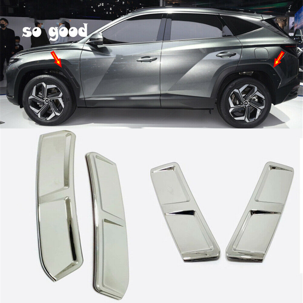 For 2021 2022 Hyundai Tucson NX4 Wheel Eyebrow Stickers ABS Trim Side Covers 4x
