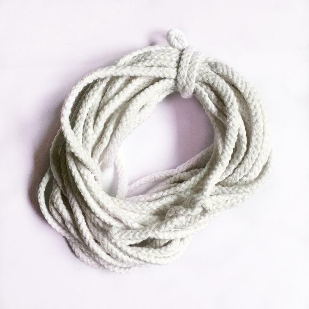 50 Meters Natural White and 10 Meters Bleached White Cotton Rope Sash Cord Twine