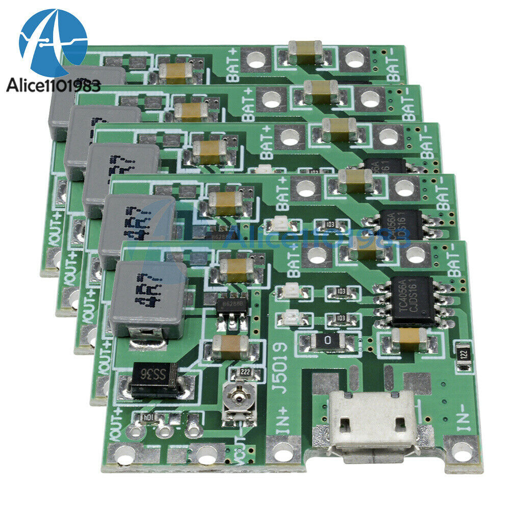 5PCS Battery Charger Board DC 3.7V 4.2V Step Up 18650 Li-ion Boost Module