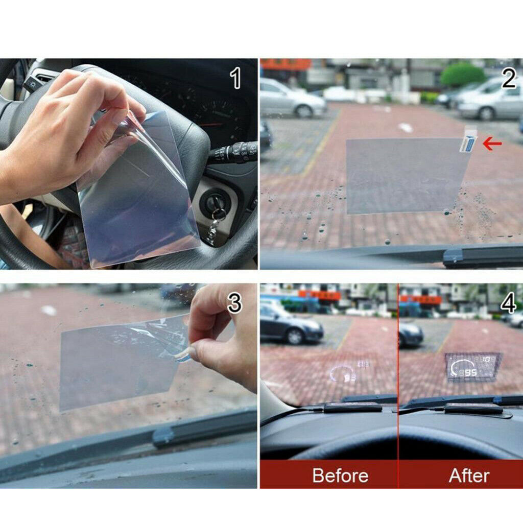 Replacement Translucent HD Head Up Display HUD Phone Film Reflective New