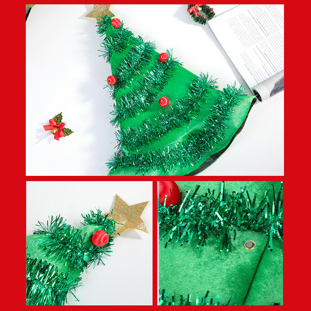 Christmas Tree Hat Luminous Santa Hat For Christmas Costumes For Adults and Kids