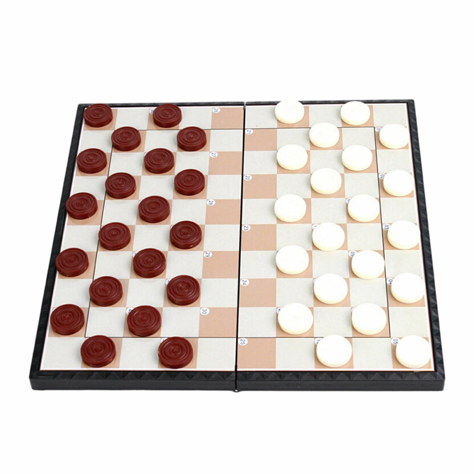 Plastic Checkers Board Game Set Classic International Checkers for Kids
