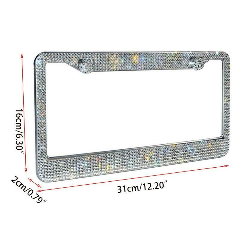 Custom License Plate Frame Quality Blingbling Cover Truck SUV Ultra-flashing