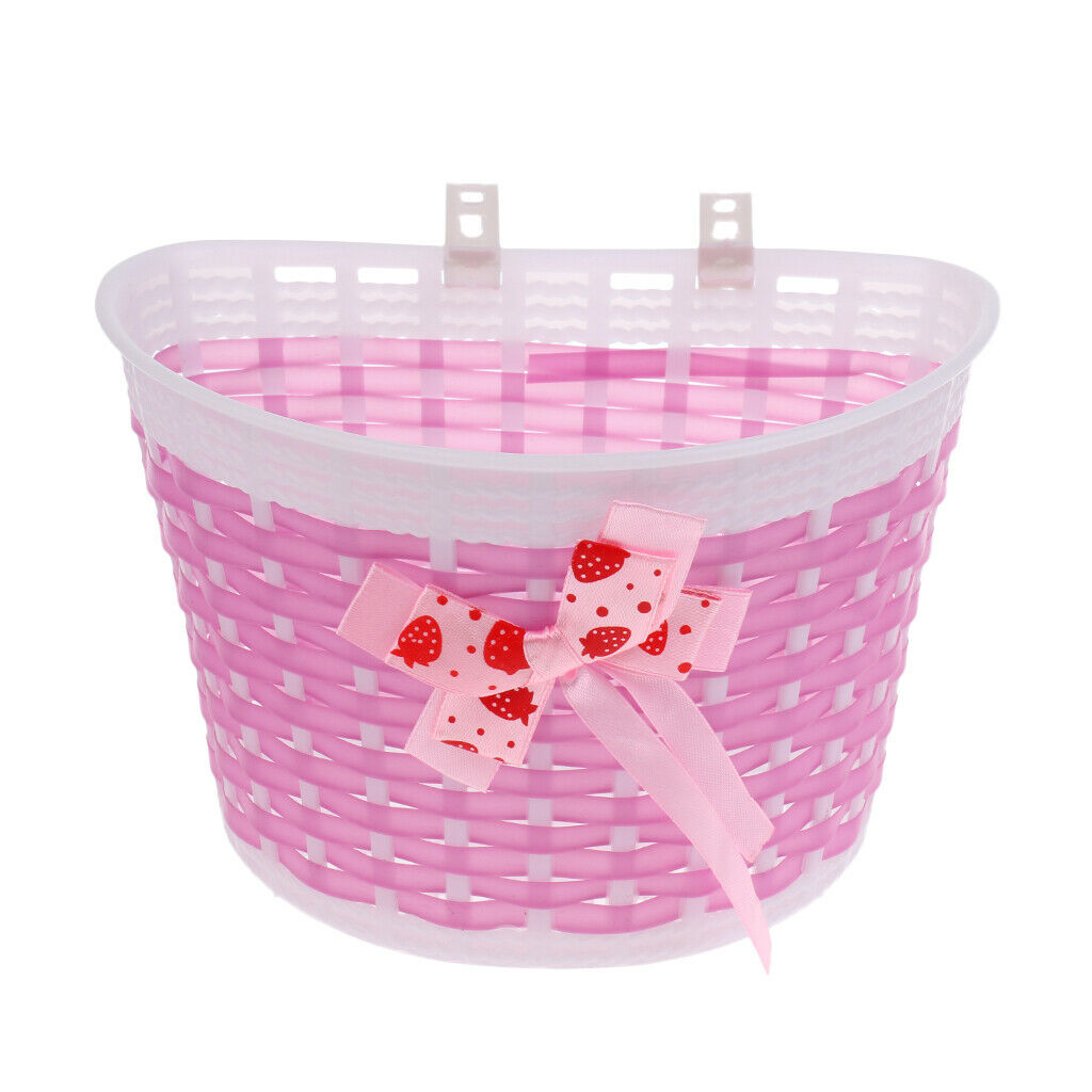 Children Kids Girls Bike Bicycle Shopping Front Basket + Ladybird Bell Horn Ring