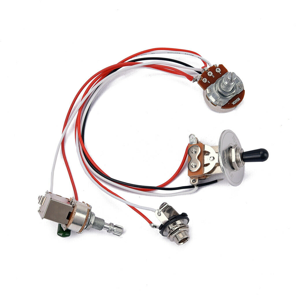 Guitar Pre-wired Harness 3 Way Toggle Switch Alpha B500K