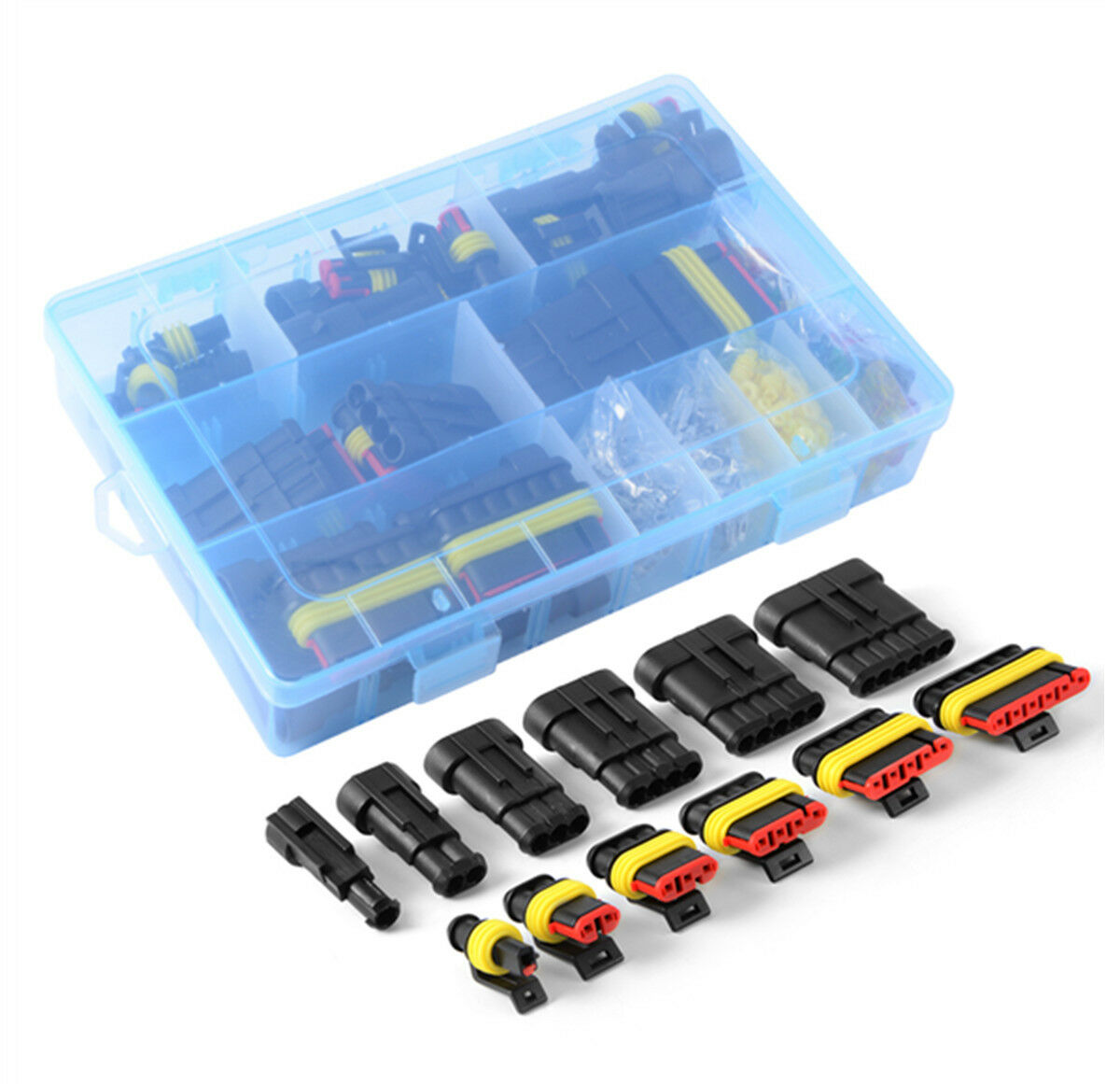 Car Electrical Connector Terminal 1/2/3/4/5/6 Pin Way +Fuses With Box New MA867