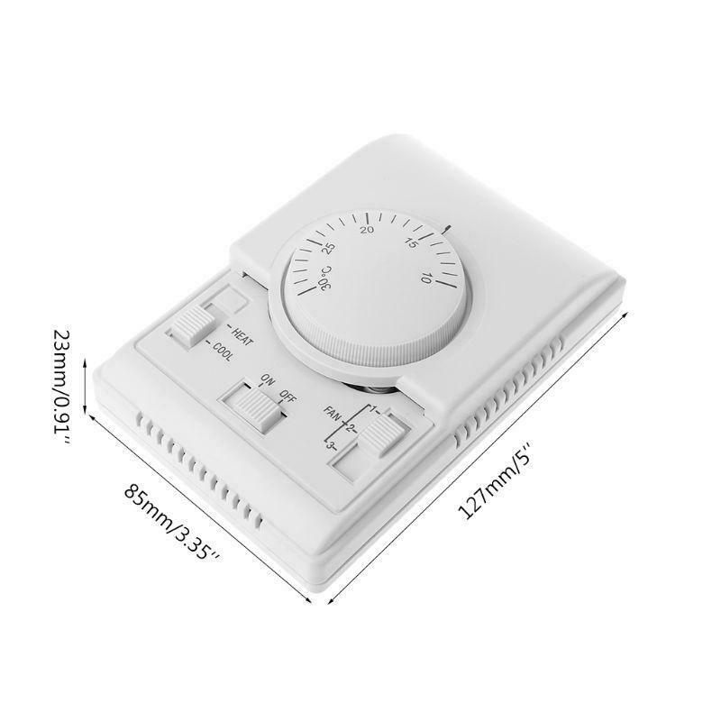 AC 220V Room Mechanical Thermostat Control Switch Air Conditioner Fan Coil