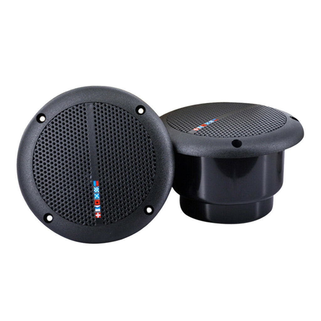 1 Pair Water Resistant Bathroom Livingroom In-Wall Stereo Loudspeakers Black