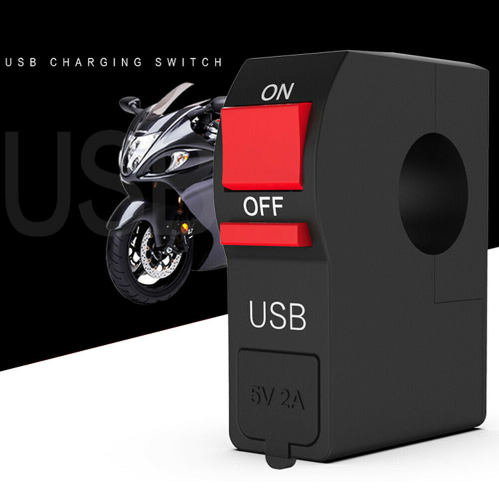Multifunction Motorcycle Scooter USB Phone Charger 7/8 Handlebar Switch Assembly