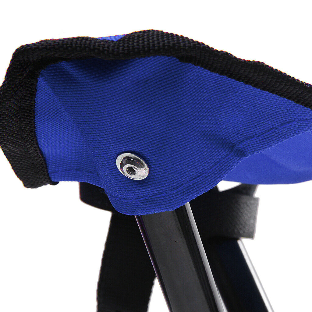 Portable Camping Fishing Travel Tripod Folding Stool Chair Blue