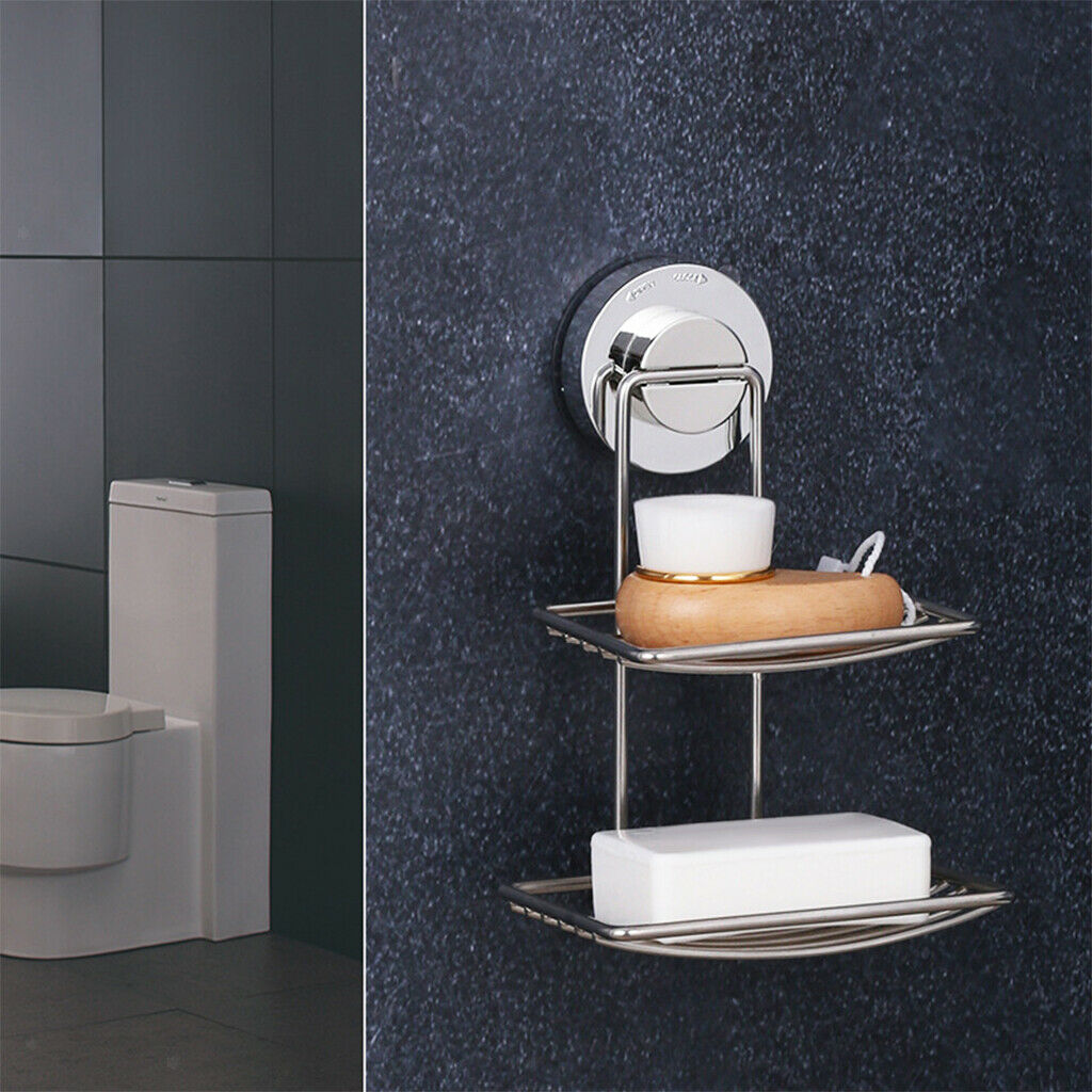 Bathroom Stainless Steel Bar Soap Holder Drainage Wall Soap Dish Storage