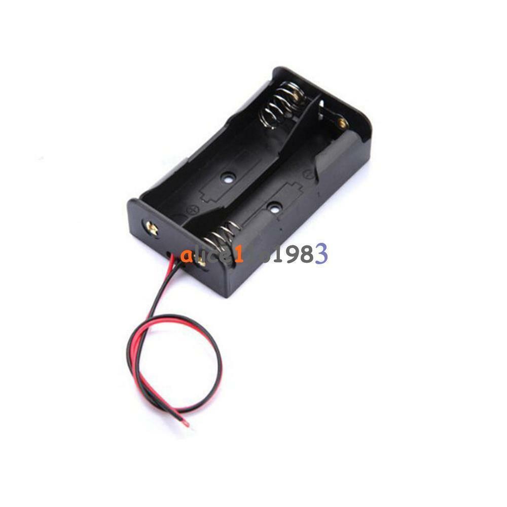 5PCS Plastic Battery Storage Case Box Holder For2 X AA 2xAA 3V with wire leads