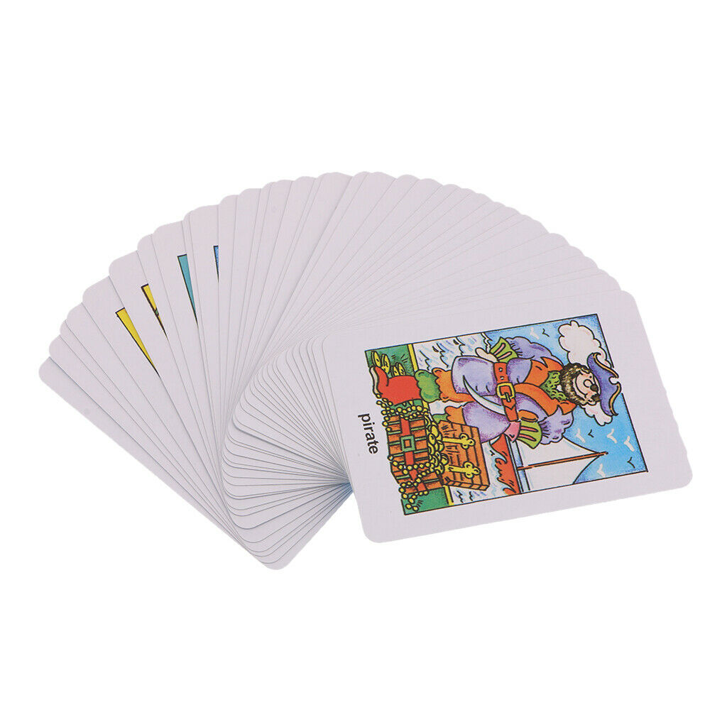 36 Pieces Preschool Educational Sight Word Flash Cards Picture Word Card #2