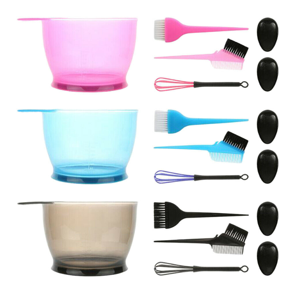 3Sets Hair Color Brush Bowl Set Hair Color Brush Hair Dying Applicator