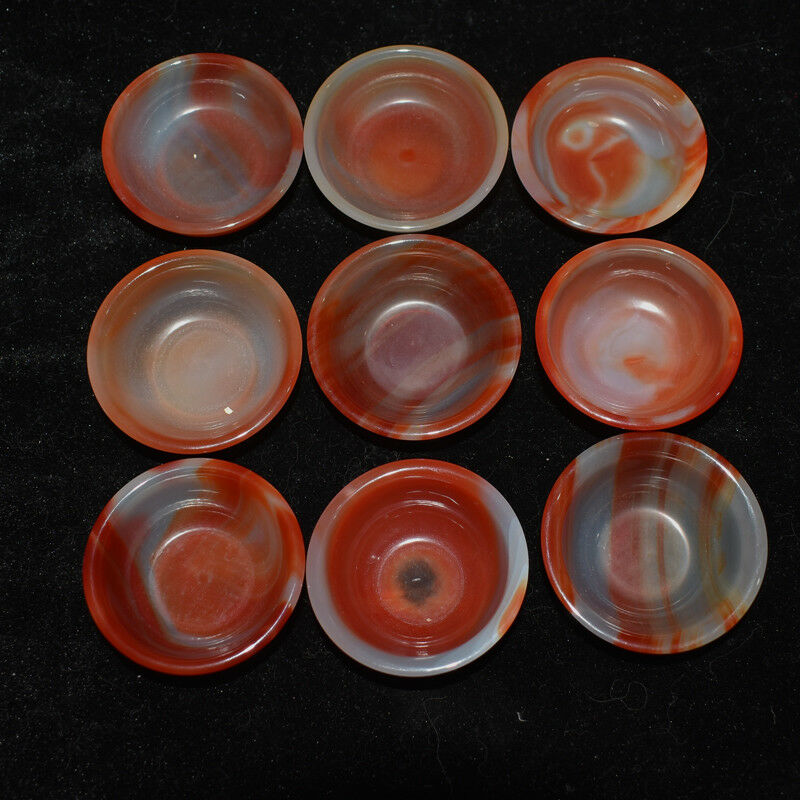 Wholesale 1x Natural Agate Stone Bowl Cup Hand Carved Pure Handmade Chakra Decor