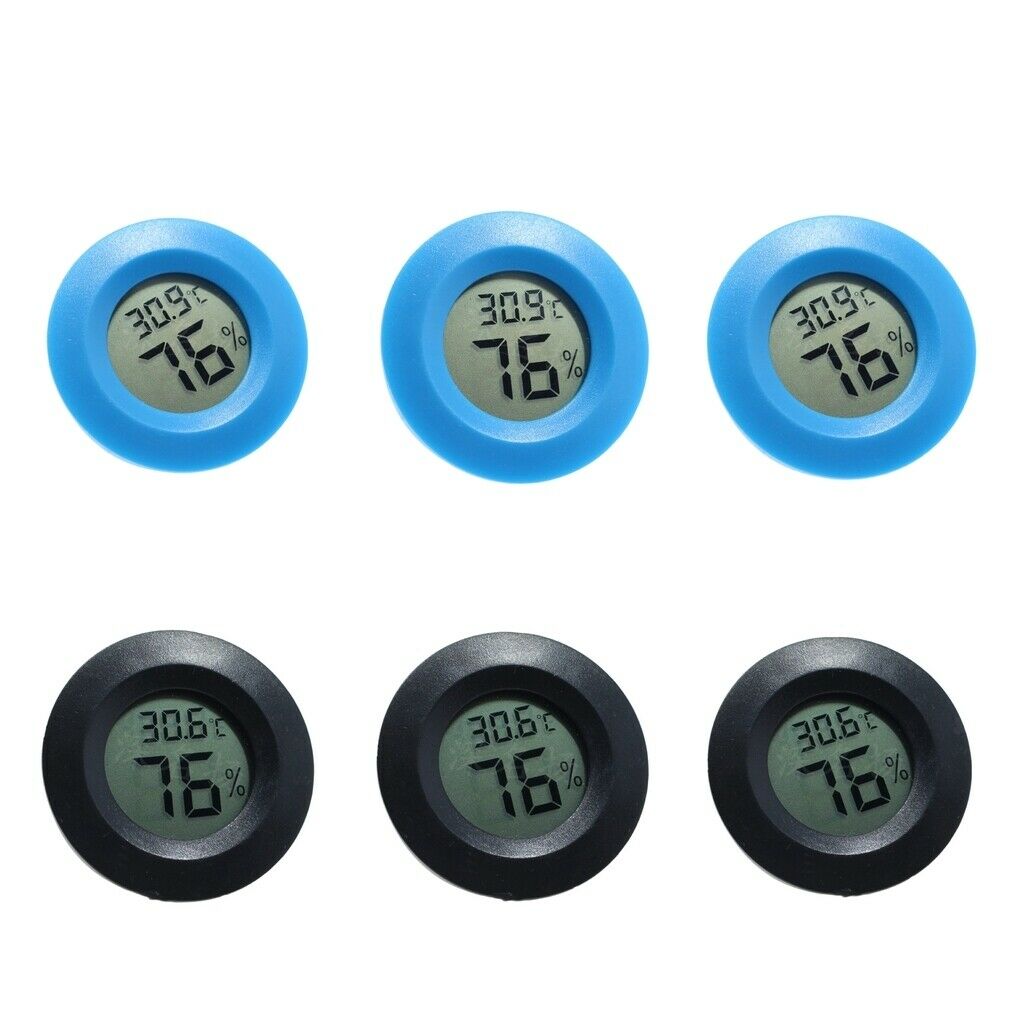 6x Reptile Digital Thermometer Humidity Hygrometer Reptile Amphibians Tank