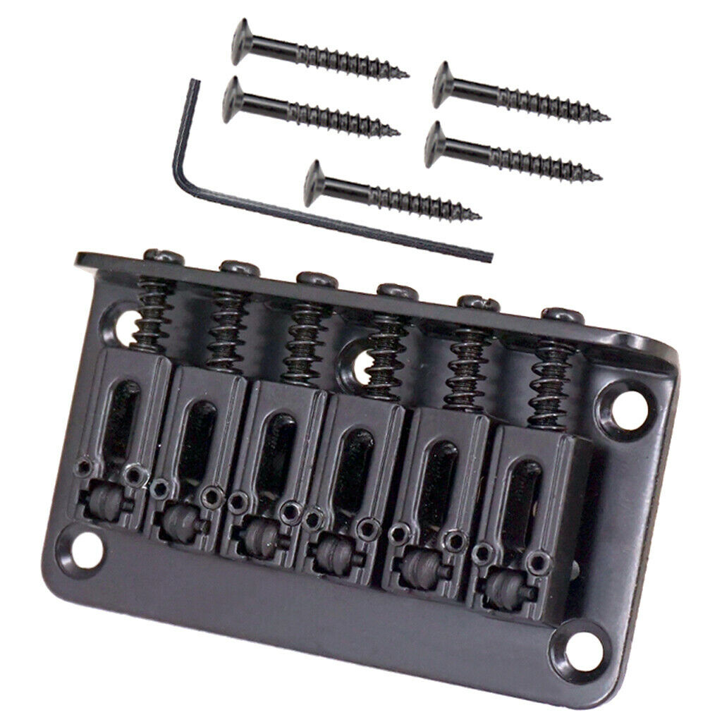6-String Guitar Bridge Roll Saddle W/ Wrench Screw for Electric Guitar 2Sets