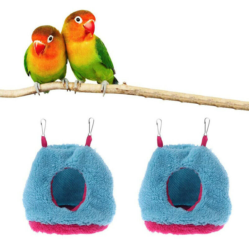 Birds Parrot Warm Plush Hammock Hanging Nest Cave Cage Bird House Tent Bed HN US