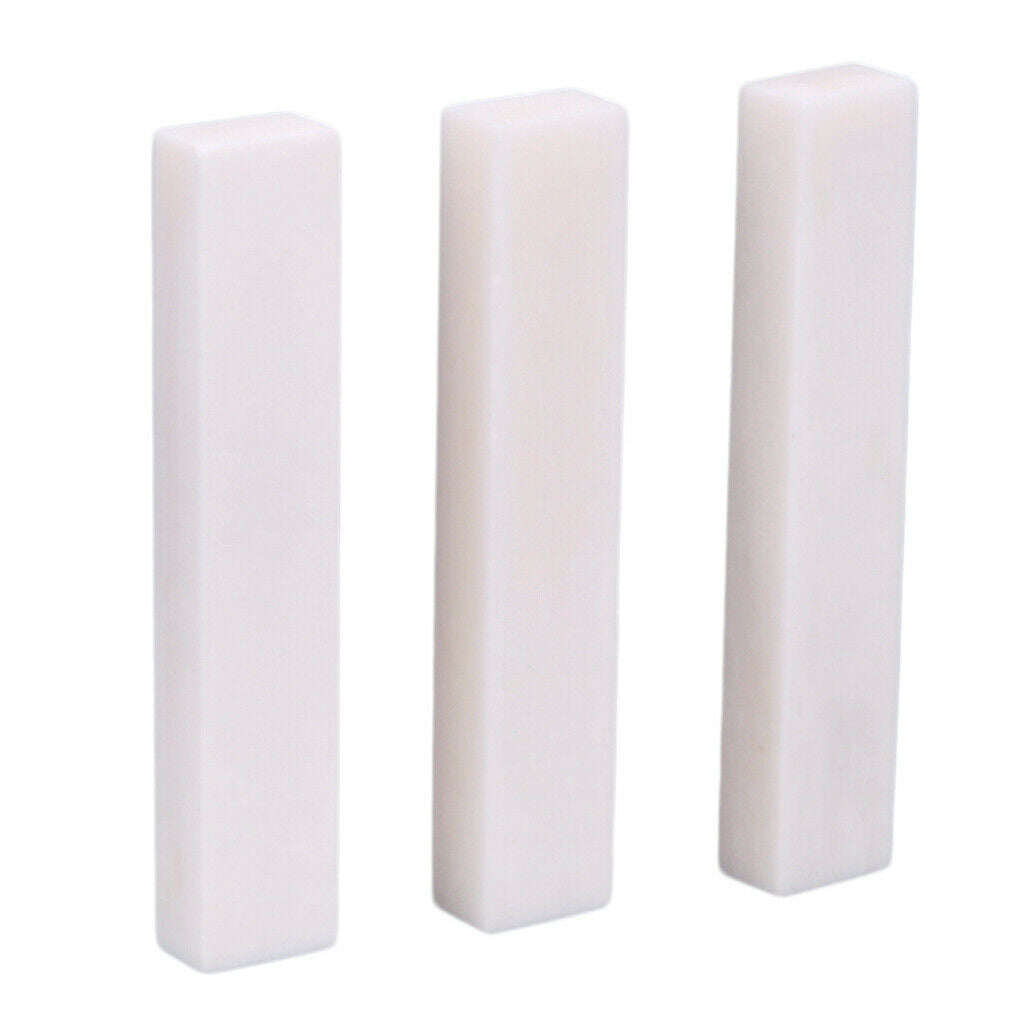 DIY 3Pcs Buffalo Bone Bridge White Walnut 52x6x10mm for Folk Guitar