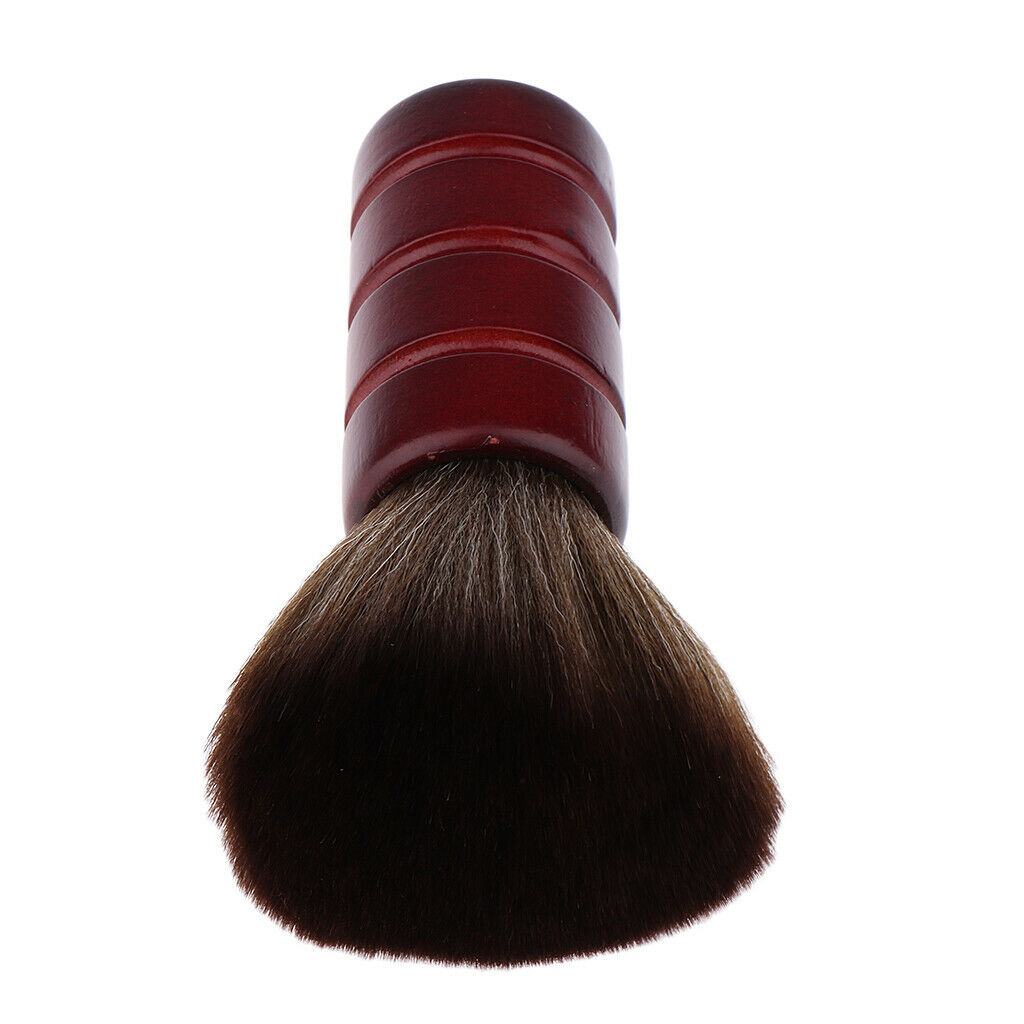 Large Hair Cutting Neck Duster Brush Professional Barber Natural Fiber Wooden