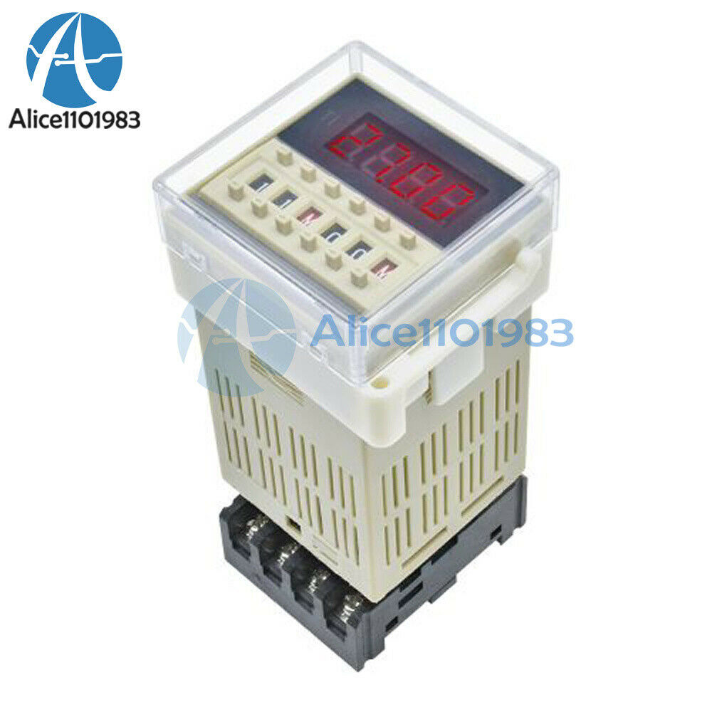 DC 24V DH48S-S Programmable Time Delay Relay Module With Socket Base New