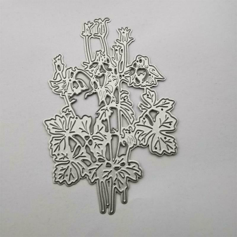 Flower with Leaves Carbon Steel Cutting Dies DIY Scrapbooking Photo Album Cards