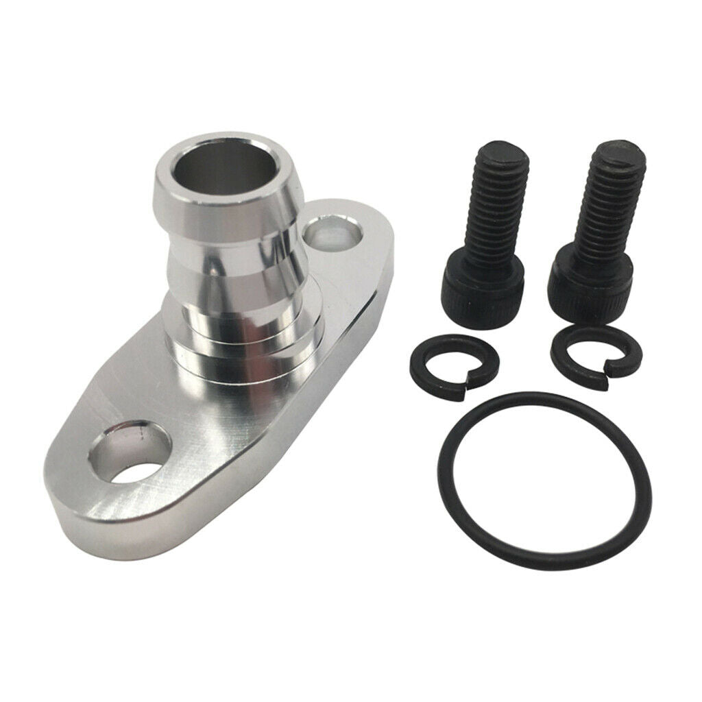 18mm Barb Garrett T3 T4 T04B Billet Aluminum Turbo Oil Drain Return Flange