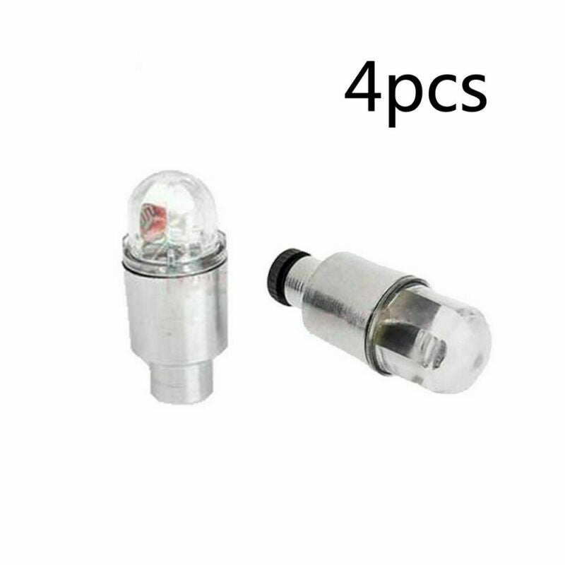 4pcs Valve Stem Car Wheel Tyre Tire Air LED Light Caps Dust Cover Accessories