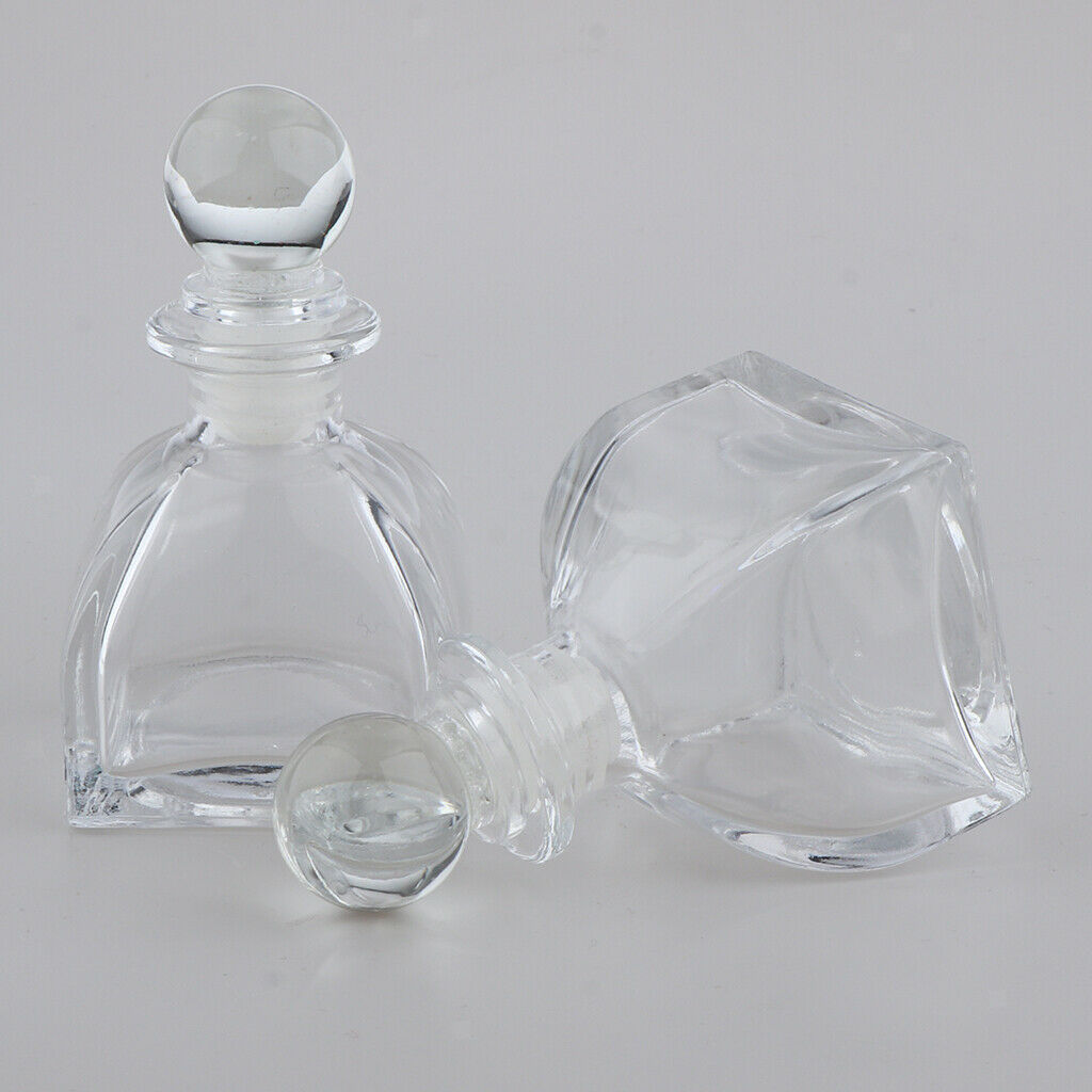 4Pcs Empty Fragrance Glass Diffuser Bottles Jars for DIY Oils Scent 50ml