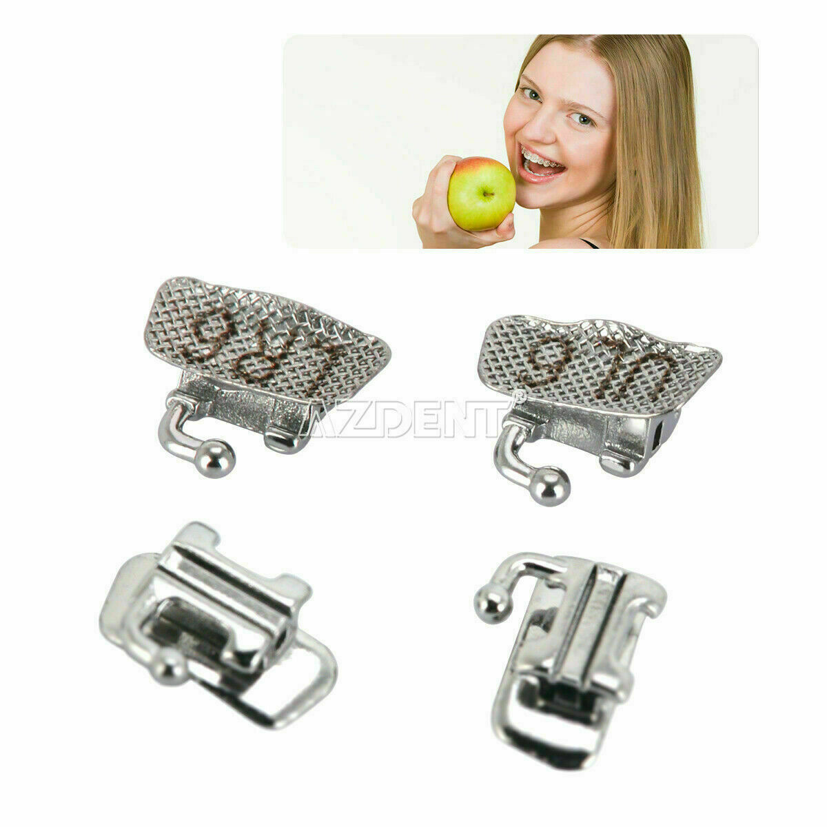 100Bag Orthodontic Bondable Buccal Tube Edgewise 022" For 1st Molar AZDENT