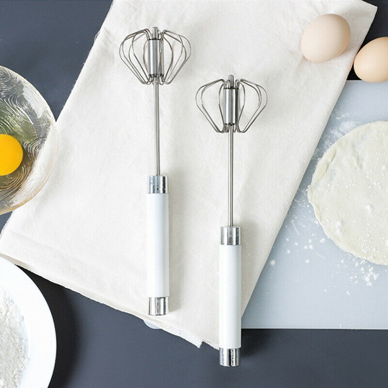 Manual Pressure Semi-automatic Mixer Egg Beater Rotating Stainless Steel .l8