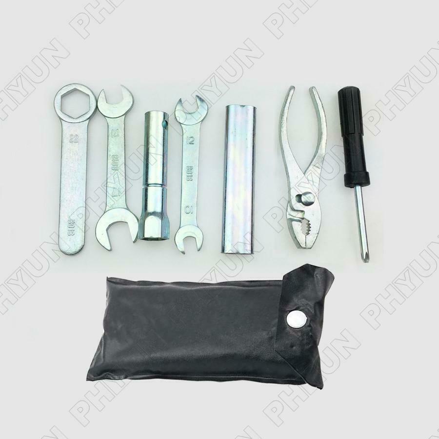 7Pcs Motorcycle Repair Tools Kit Wrench Screwdriver Spanner Socket Compact Tools