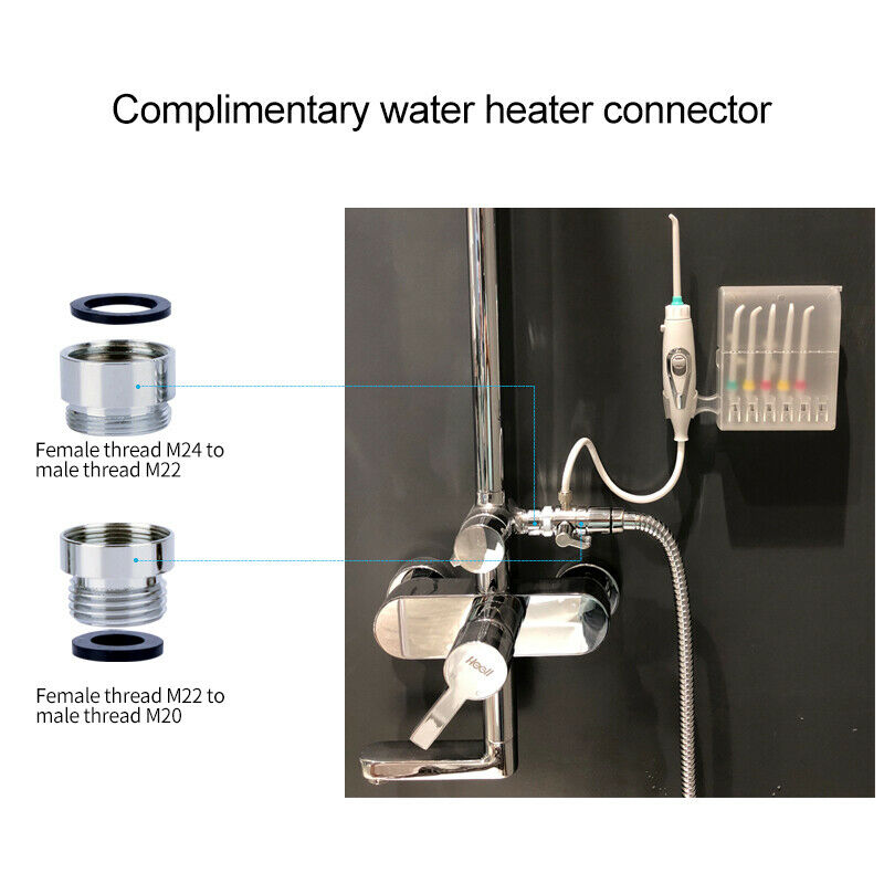 6 Tips Faucet Oral Irrigator Pressure Water Jet Toothbrush Flosser Tooth Clea TH
