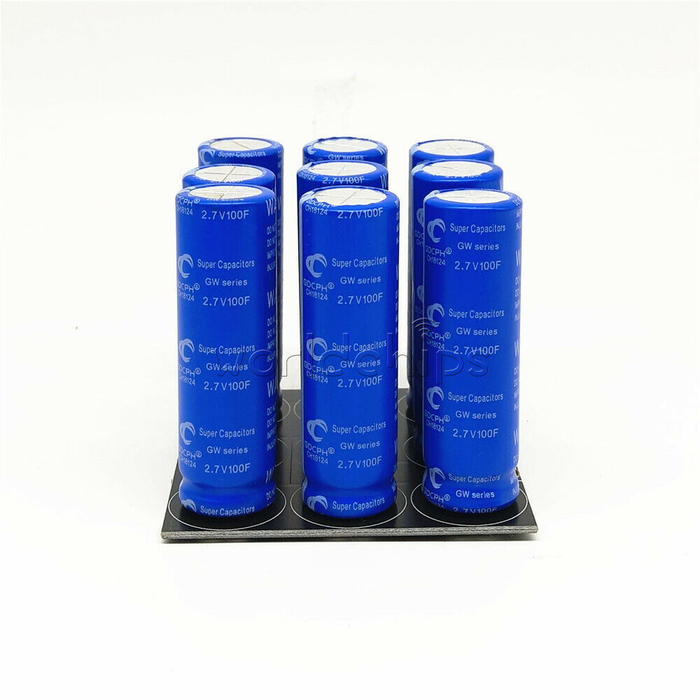 11F 24.3V 2.7V 100F Farad Capacitor Super Capacitor With Protection Board 9PCS