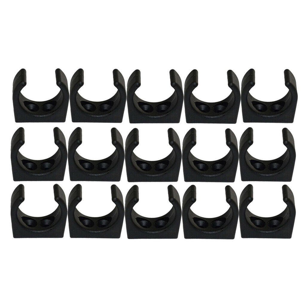 15x  Boat Marine Hook Clips Black Boat Durable Holder Push 32mm Easy to Use