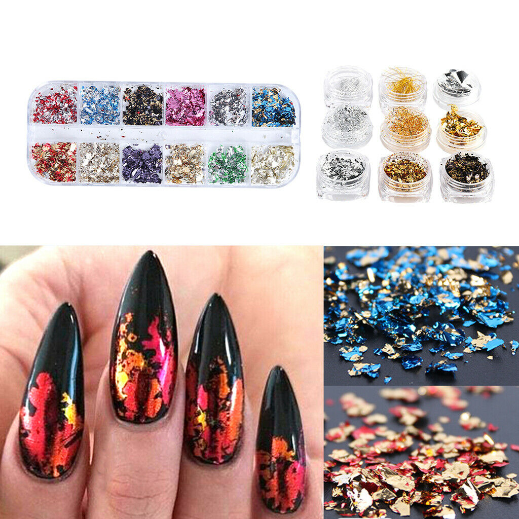 DIY Crafts Nail Paillettes Sparkle Fragments Nails Art Design Decoration